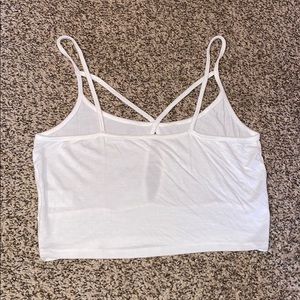white cropped tank top